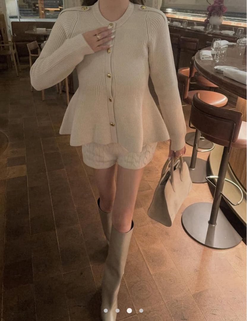 【THE TOE】Rosen Peplum Cardigan