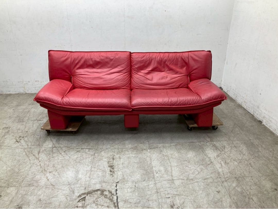 【年末感謝祭】ニコレッティ　アンバサダー　3人掛けソファ　イタリア　本革　レザー