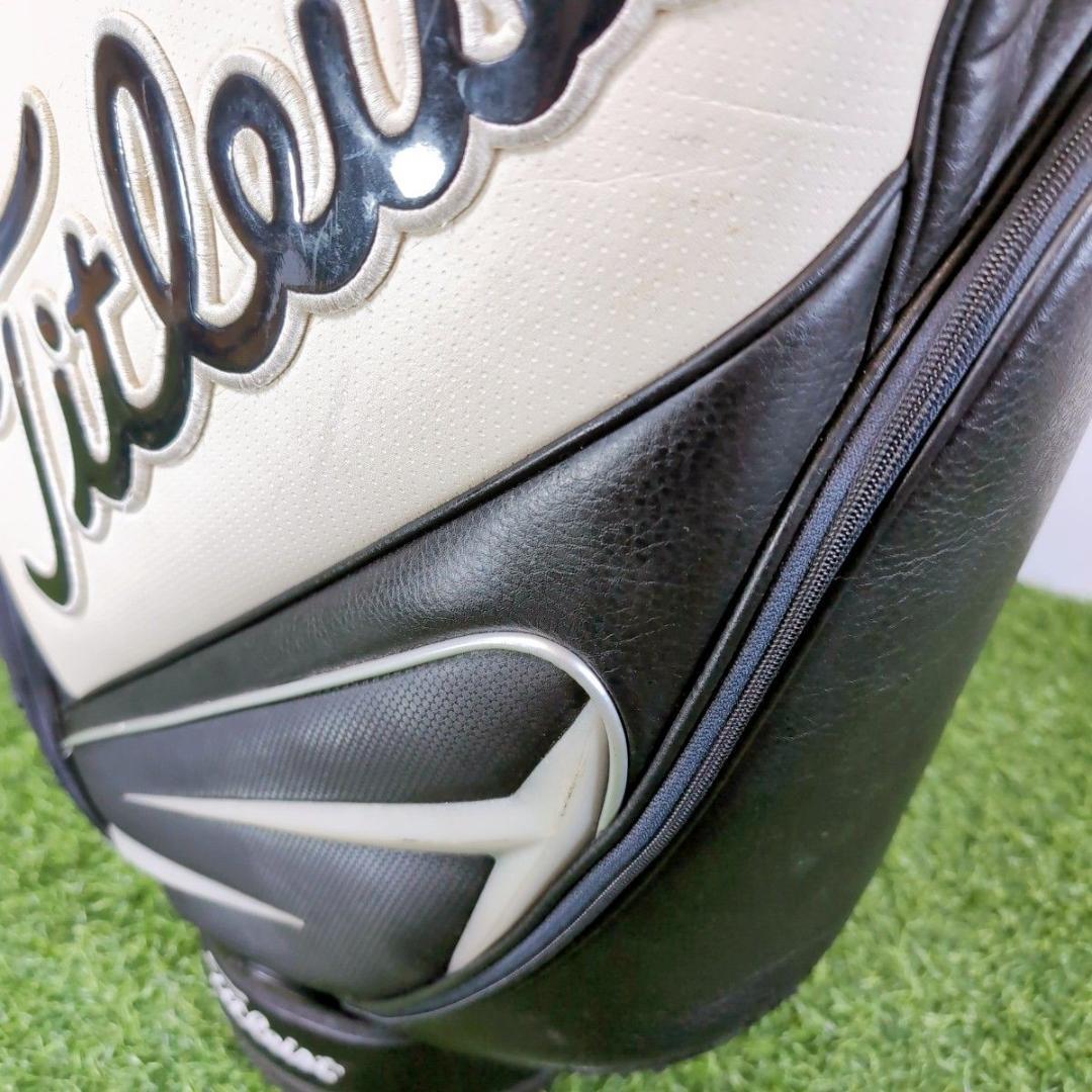 Titleist タイトリスト ゴルフキャディバッグ 黒 白 ブラック ホワイト