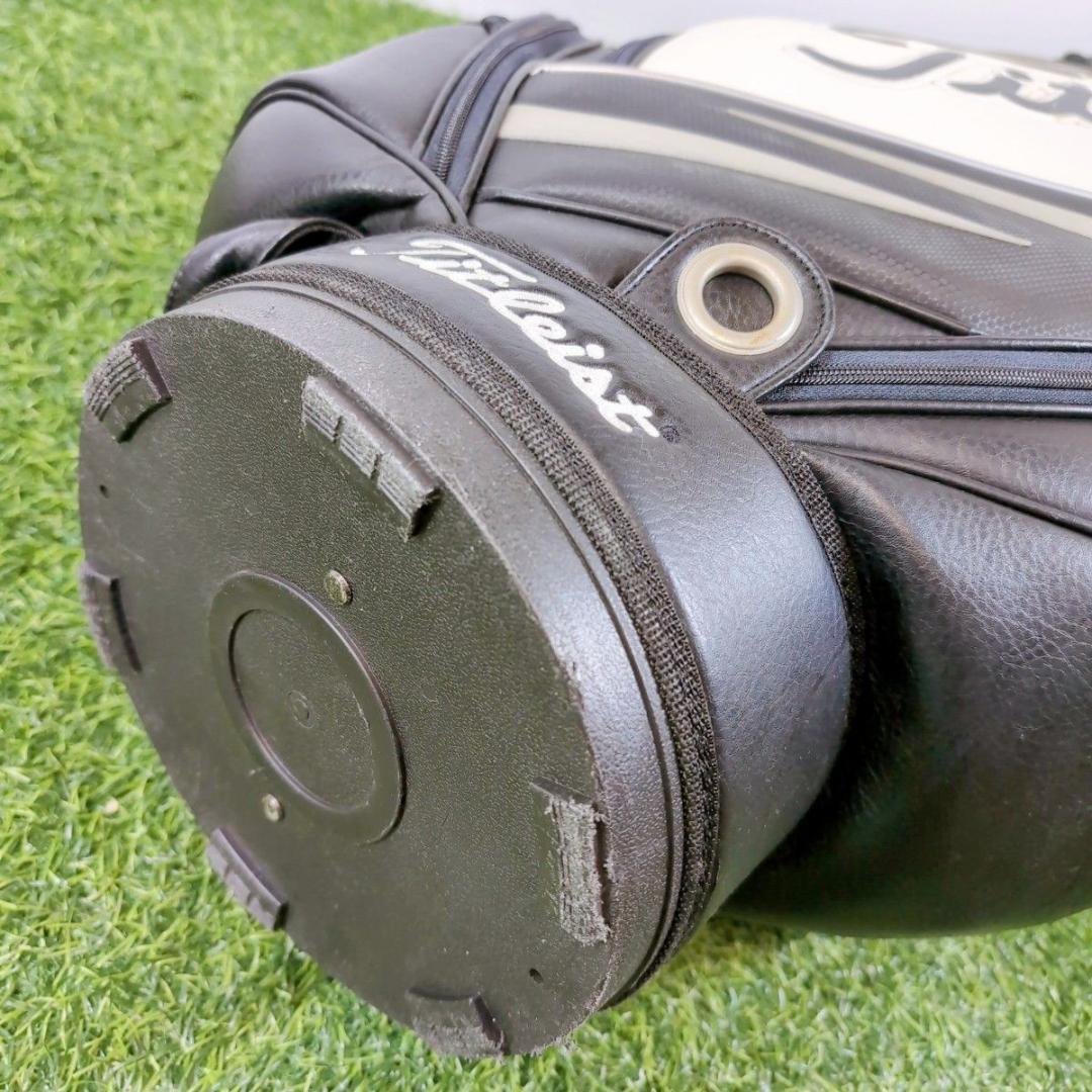 Titleist タイトリスト ゴルフキャディバッグ 黒 白 ブラック ホワイト