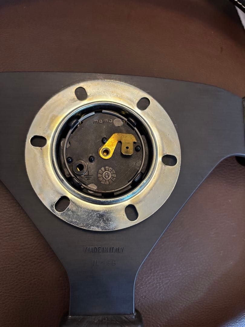 ユーノス　ロードスター　MOMO 純正レザー　　ステアリング　ハンドル　NA