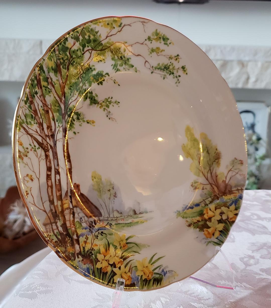 ハマースレイ ⑪ 水仙 風景画 プレート ビンテージ アンティーク