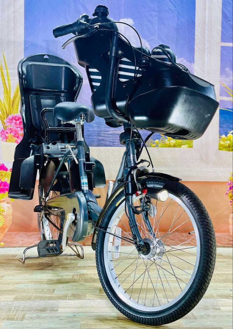 パナソニックギュット⭐️12AH！子供乗せ電動アシスト自転車Y1983
