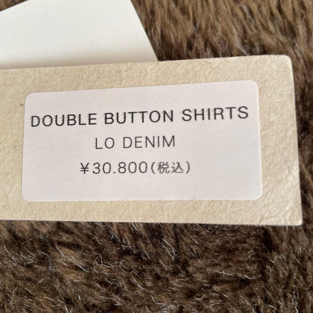 ズーズーダウ デッドストックデニム ダブルボタンシャツ インディゴ　新品