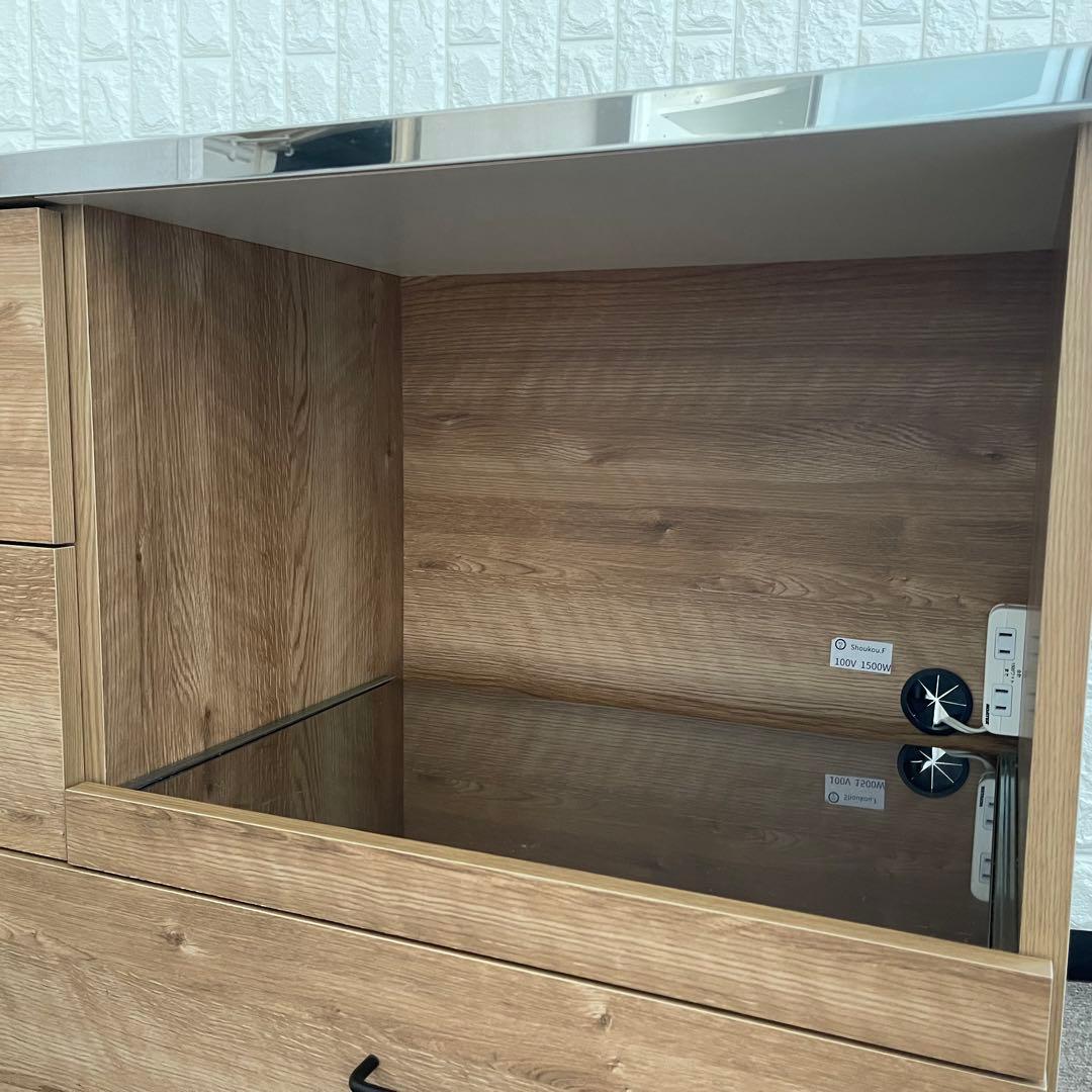 東京23区配送無料✨設置まで❗️キッチンカウンター　ワイド　幅120cm 美品