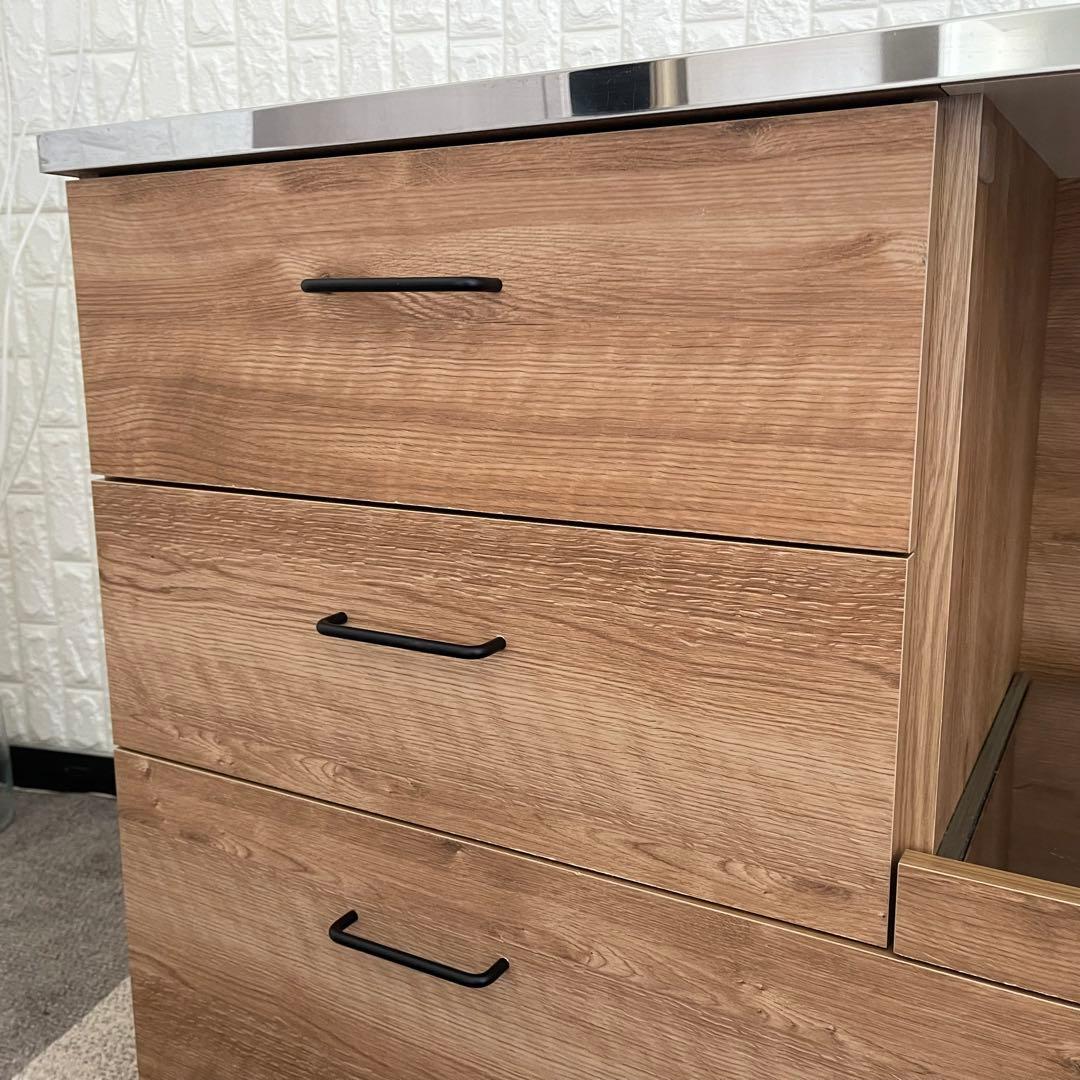 東京23区配送無料✨設置まで❗️キッチンカウンター　ワイド　幅120cm 美品