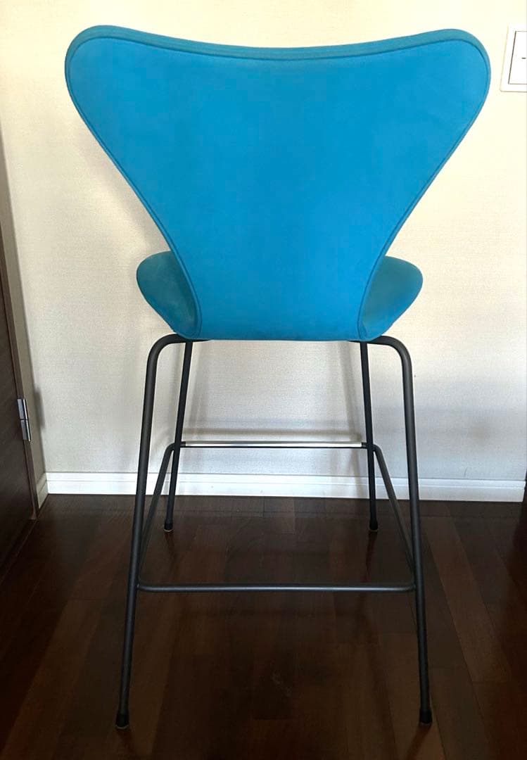 Fritz Hansen セブンチェア フルパディング バースツール 青