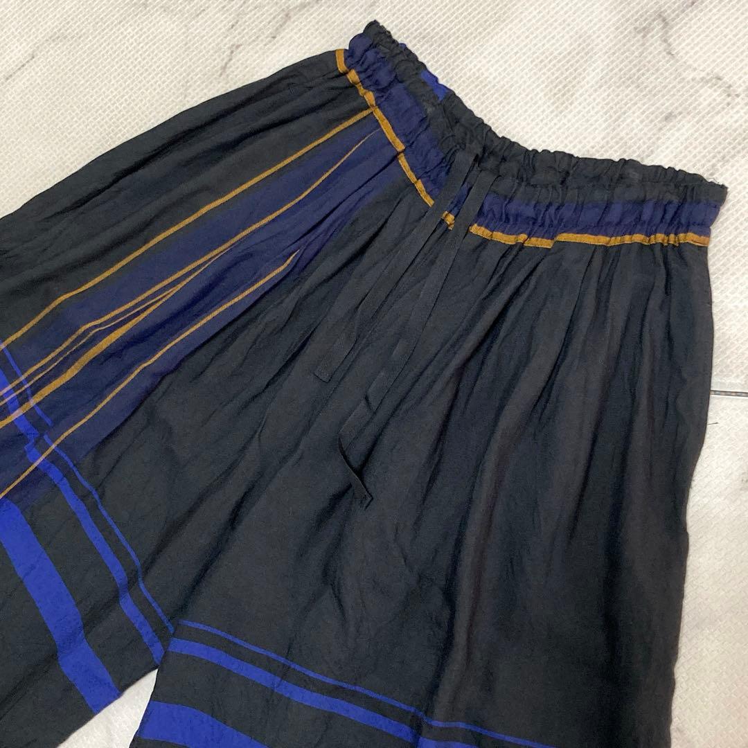 【美品】KEI Hayama PLUS ガウチョ ワイドパンツ F ブラック