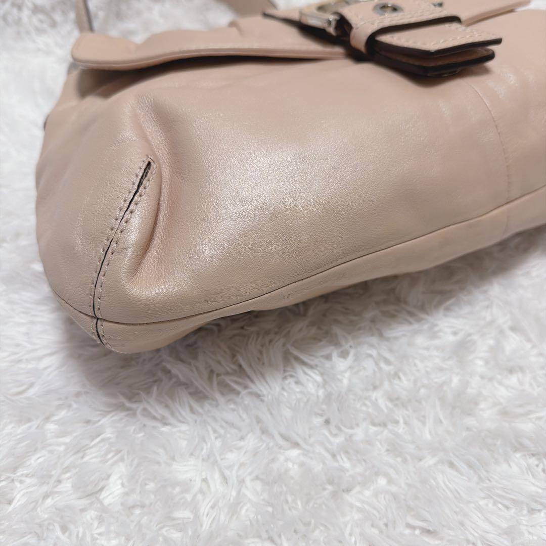 良品 コーチ ハンドバッグ ワンショルダー ソーホー シルバー金具 革 ピンク