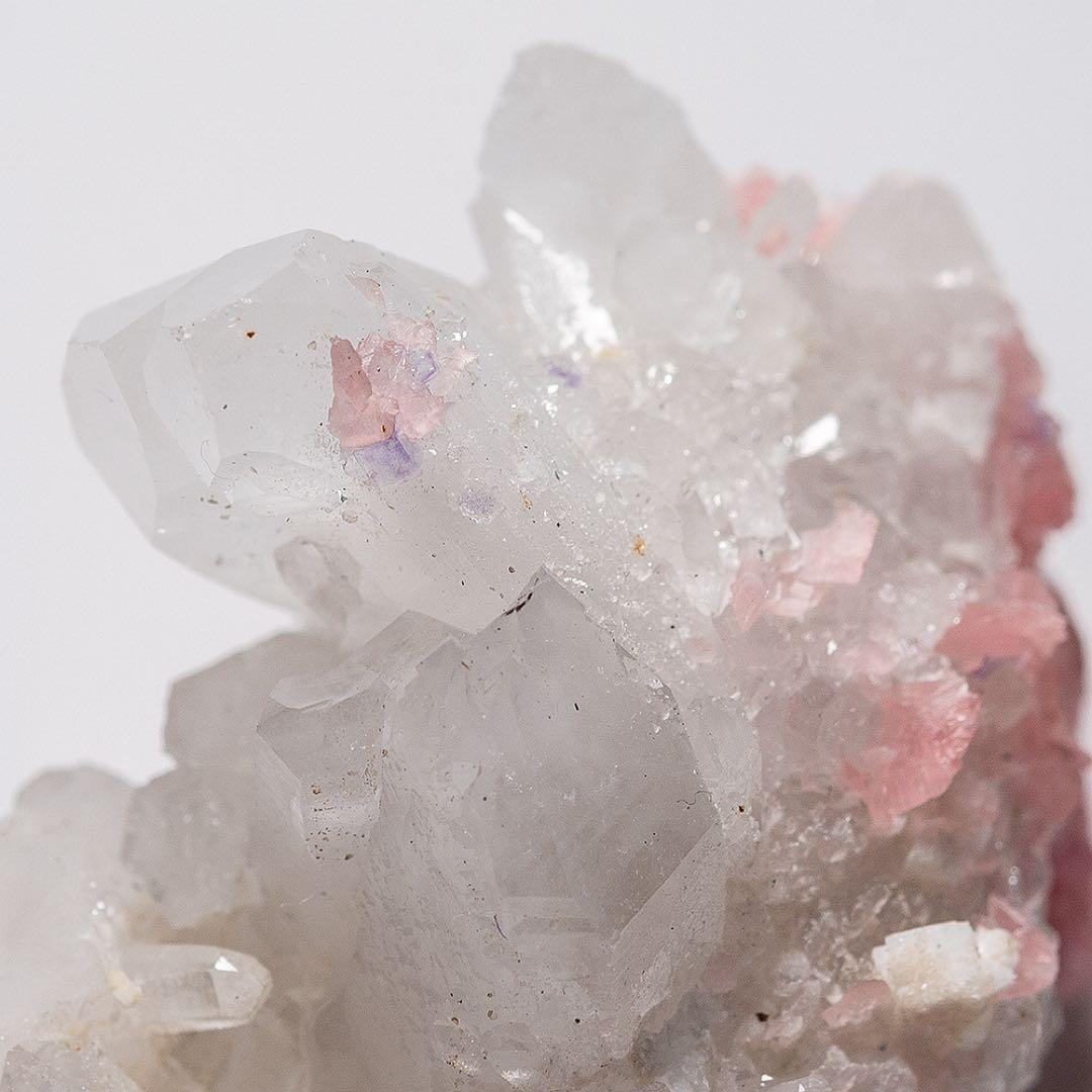 中国 ロードクロサイト フローライト 天然石 原石 鉱物標本 鉱石 蛍石 727