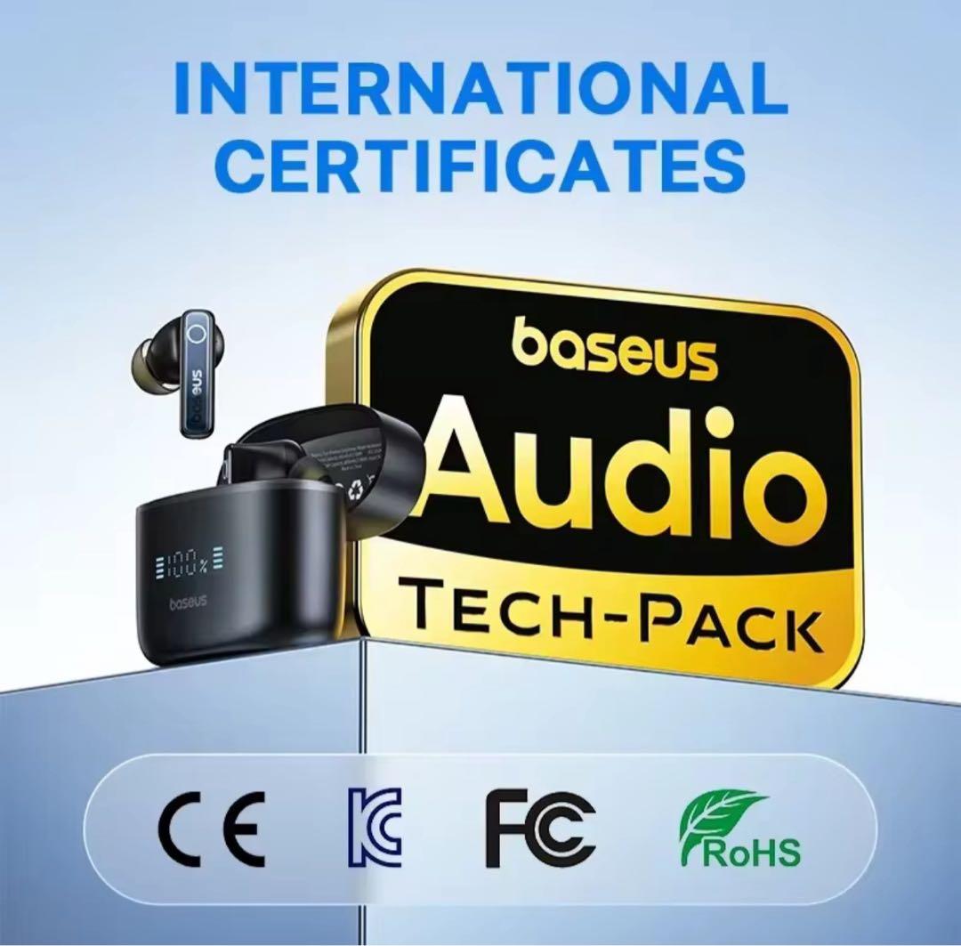 Baseus ワイヤレスイヤホン 65時間バッテリー