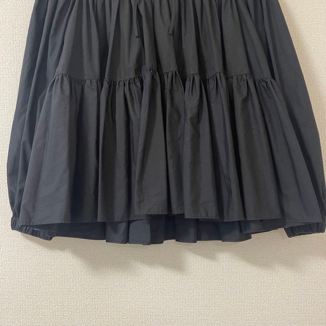 ヨリ　yori ボリュームギャザーブラウス　ブラック　黒 2021年製