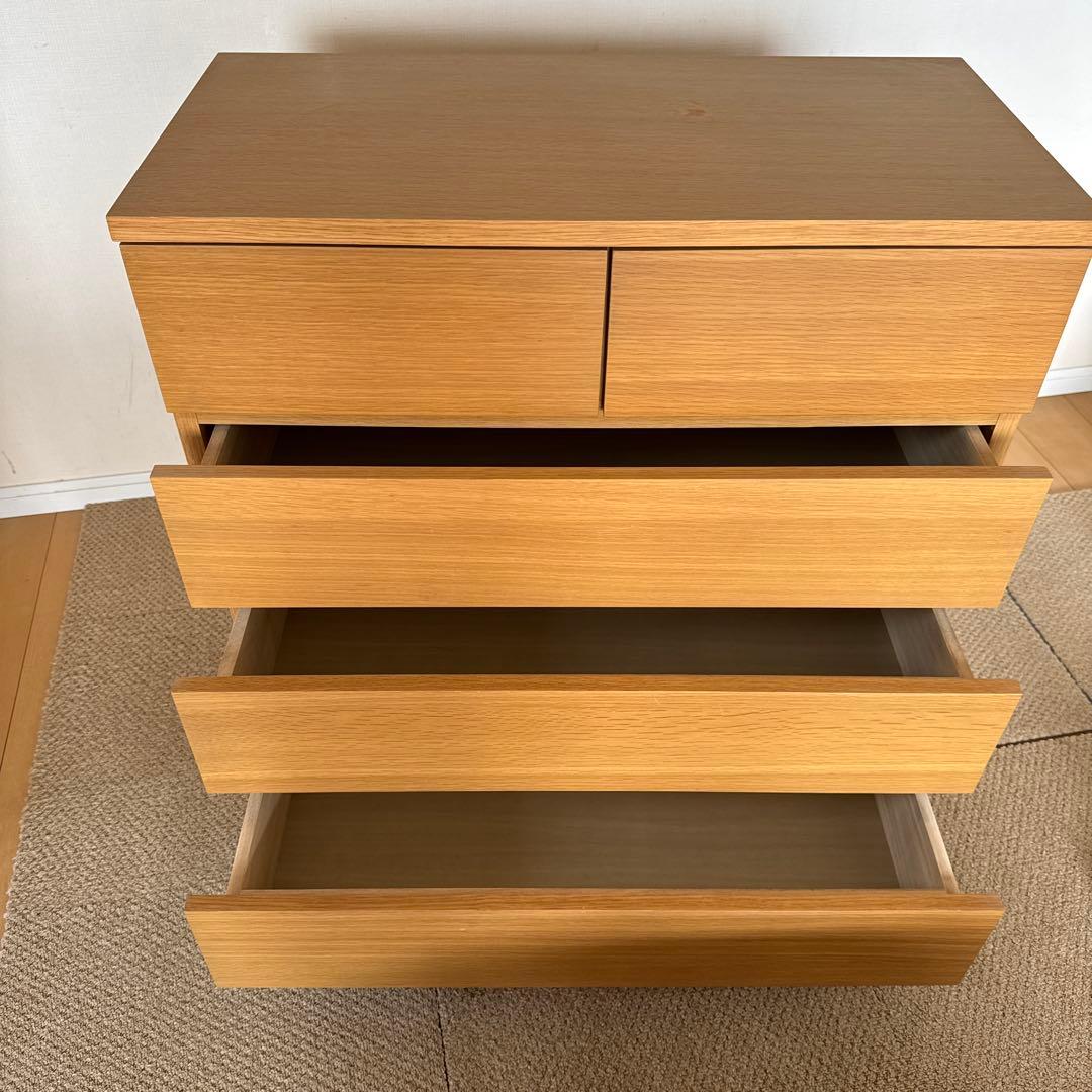 無印良品　収納チェスト　オーク材