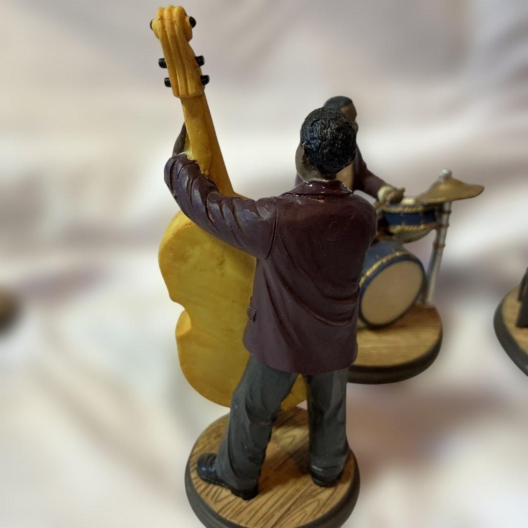 【希少】美品　レトロ　骨董品　ジャズバンドフィギュア　黒人　置物　コレクター　7