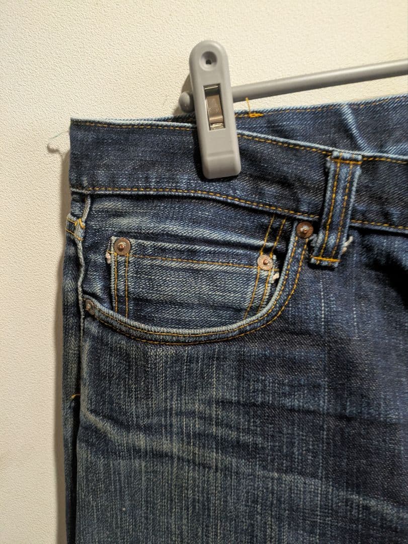 児島ジーンズ 17oz 左綾セルビッチ スリムストレートw42