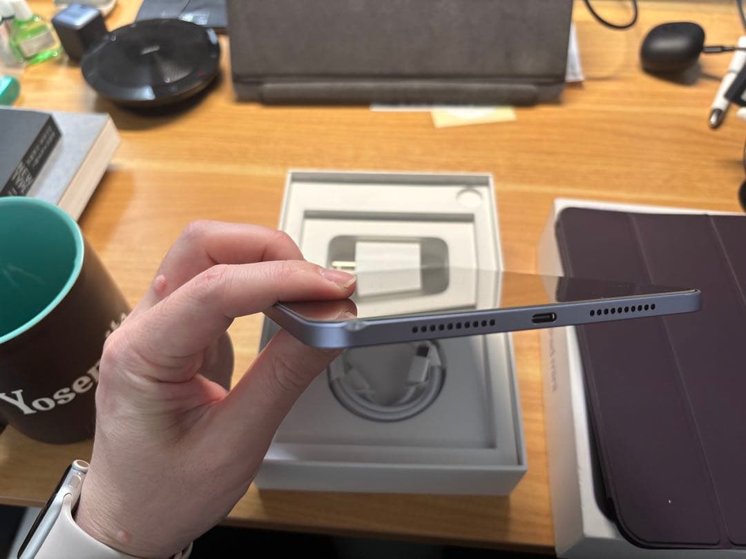 Apple iPad mini (第6世代) パープル カバー付き