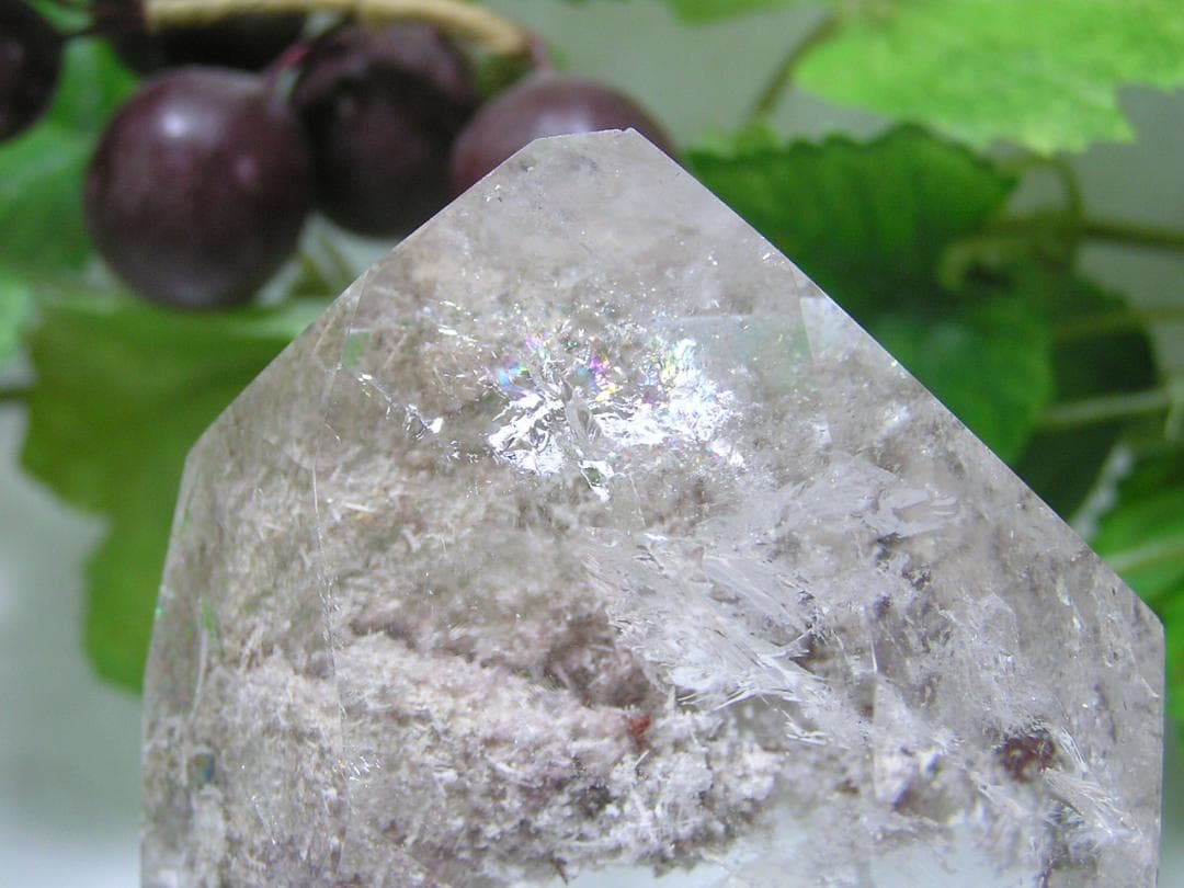 天然石    ガーデンクォーツ（庭園水晶）ポイント  A150702-4