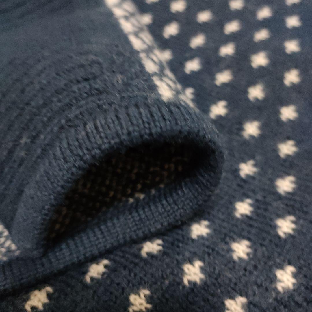 ラルフローレン雪柄ブランケット 65x160cm毛100%男女兼用高級