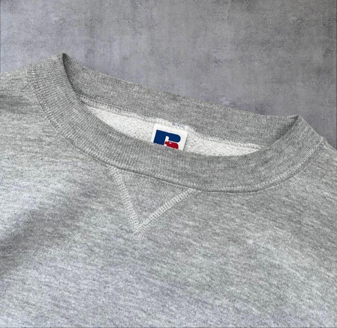 美品！90s USA製 Russell 無地ブランクスウェット グレー