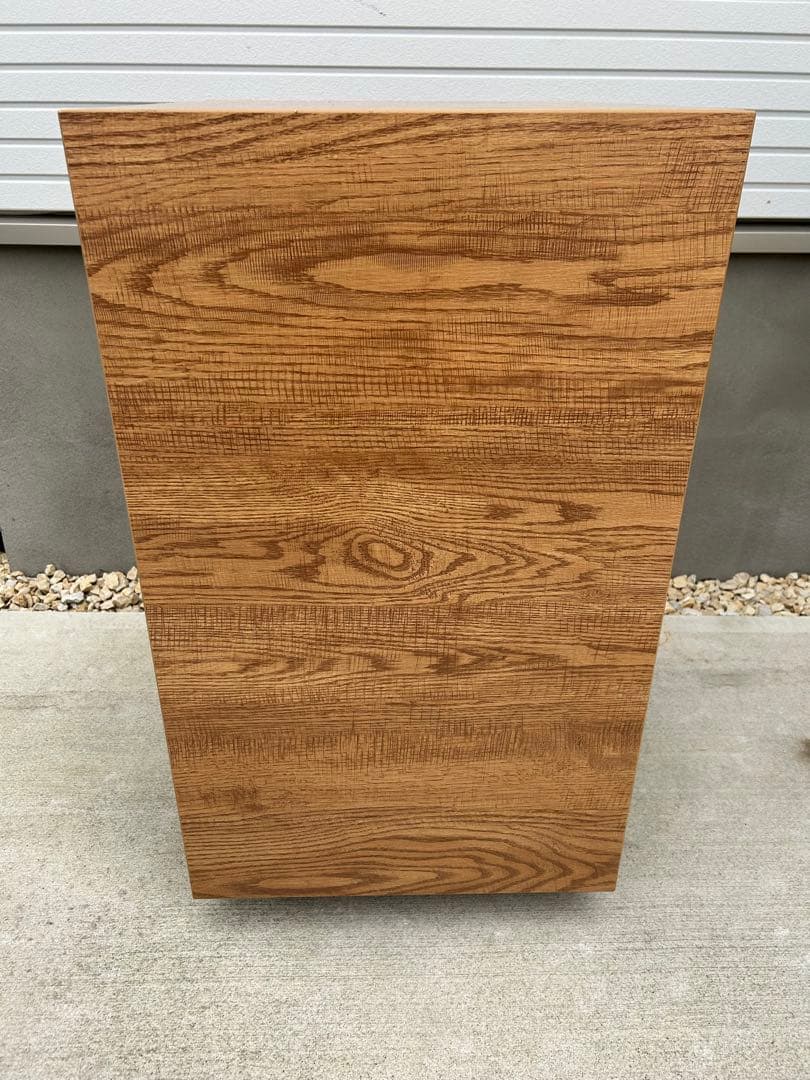 木目調 × スチール製 オーディオラック／AV機器ラック／ラック　キャスター付き