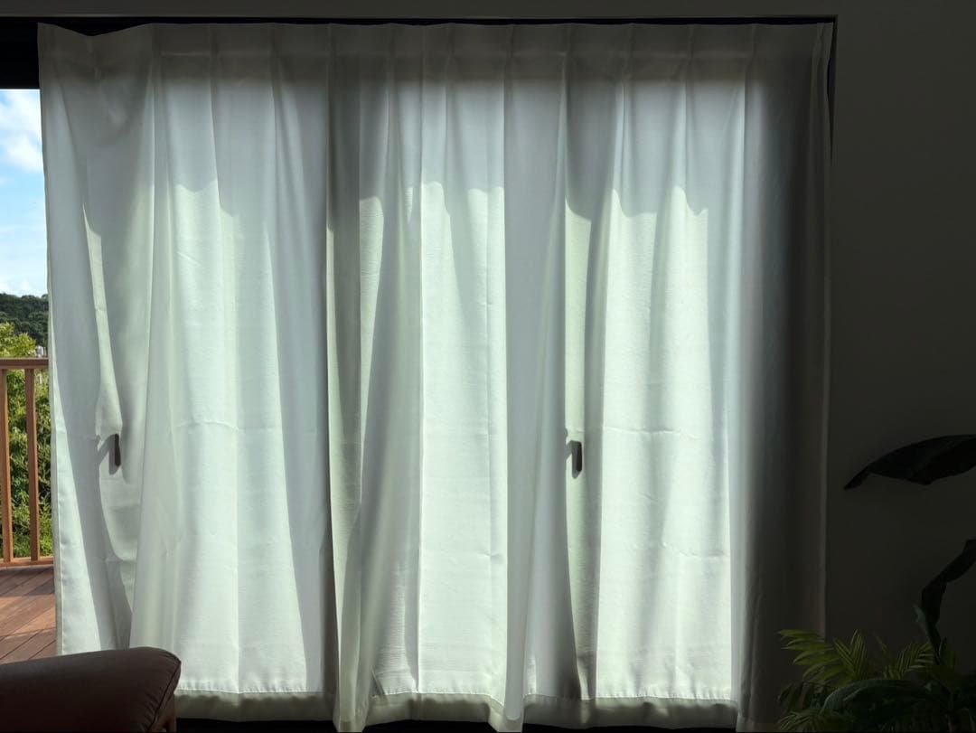 ニトリ セミオーダーレースカーテン 幅210cm 丈196cm ポリエステル製