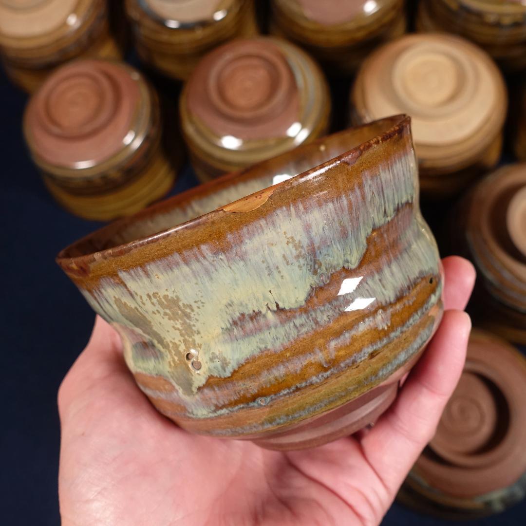 全20客 高取焼 亀井味楽 点出し茶碗 数茶碗 共箱 茶道具