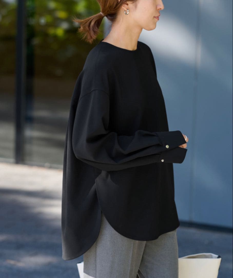 FRAMeWORKダブルクロスタックスリーブブラウス