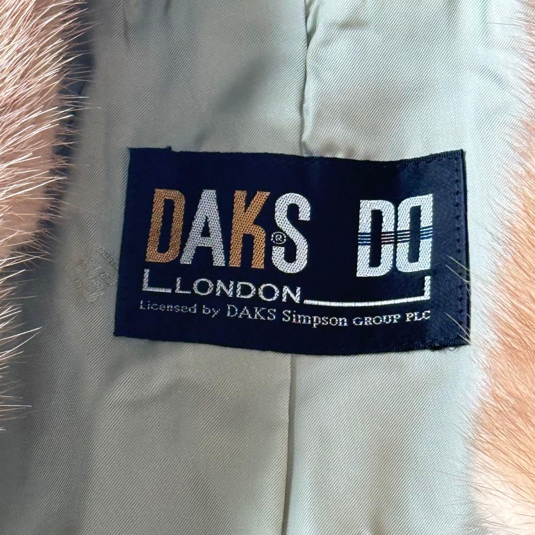 ダックス ウール ハーフコート ダブル ミンク襟 モヘア混 11 未使用級