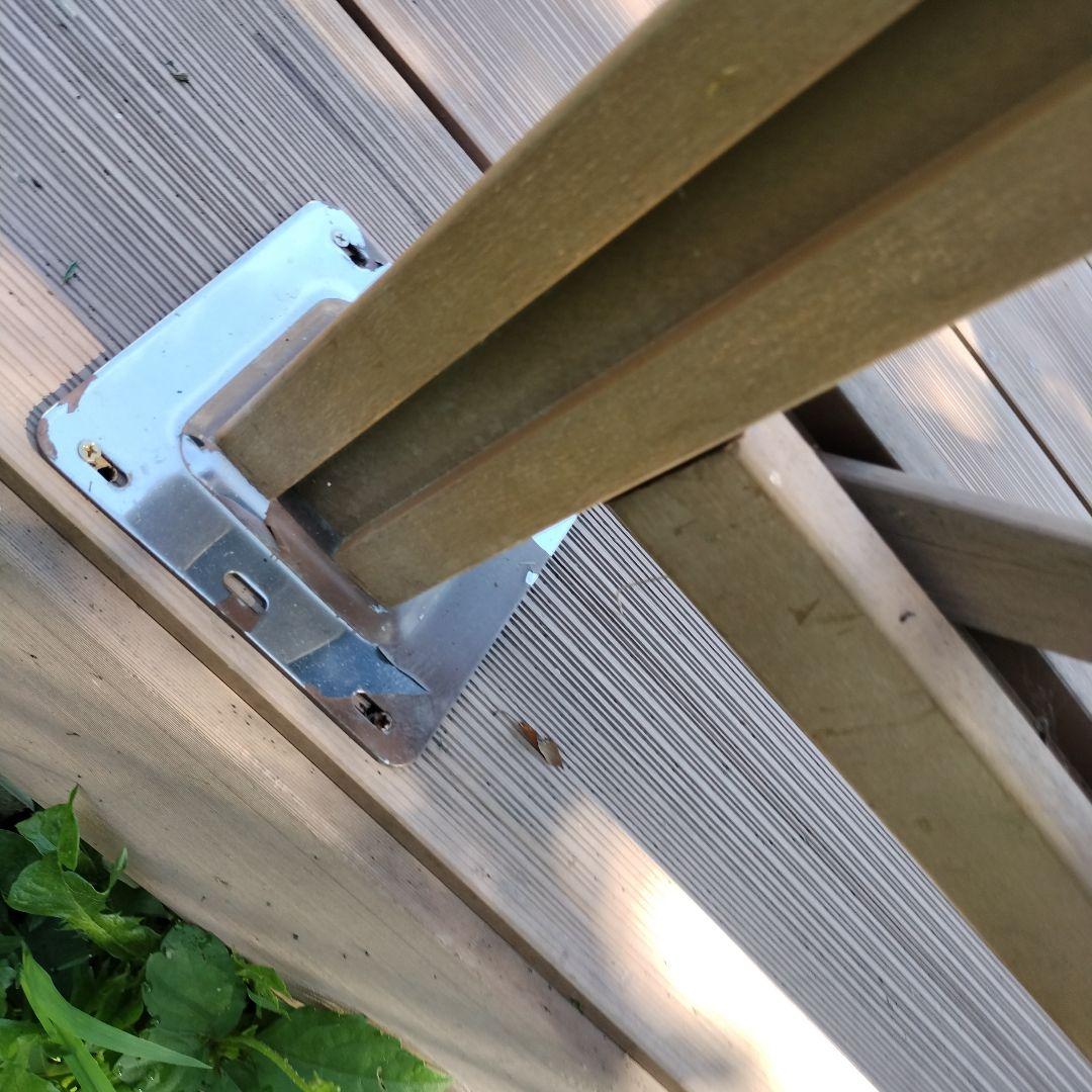 大型　ウッドデッキ　デッキ　人工木　樹脂　フェンス付き　耐久性　引き取り　岩手