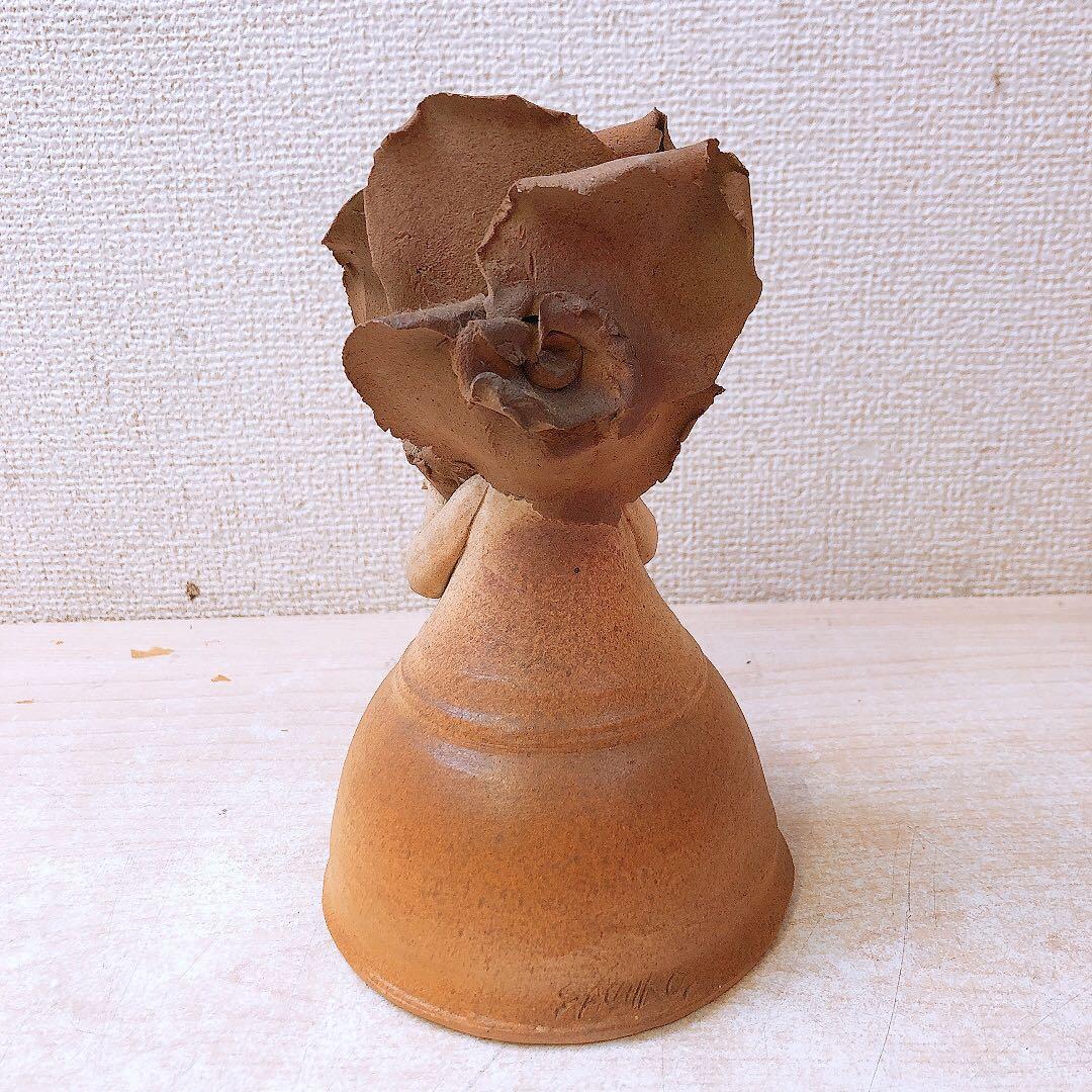 N*g様 ②竹内祥子 陶器作品 陶人形 森の精 薔薇の花 ビスクドール アンティ
