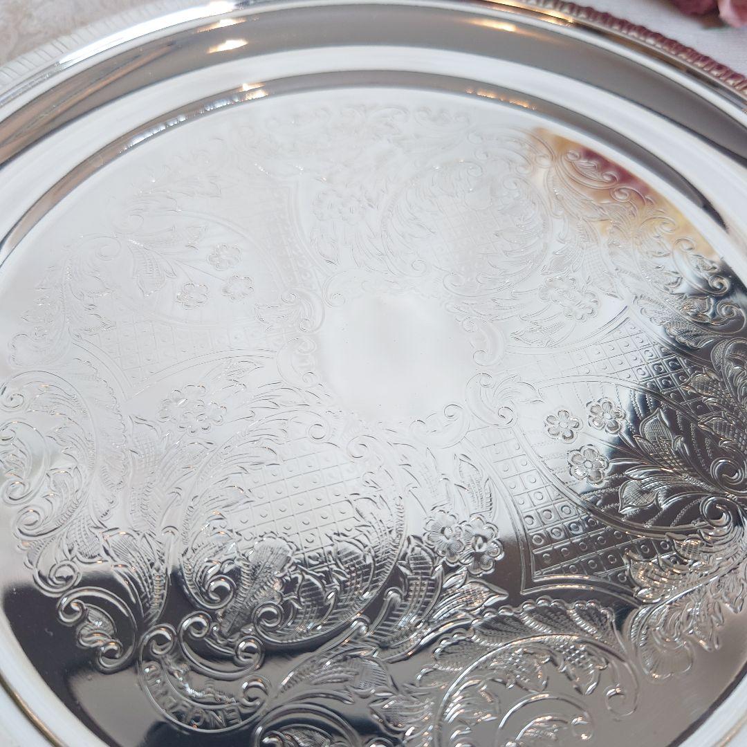 イギリス製　シルバープレート　シルバートレイ