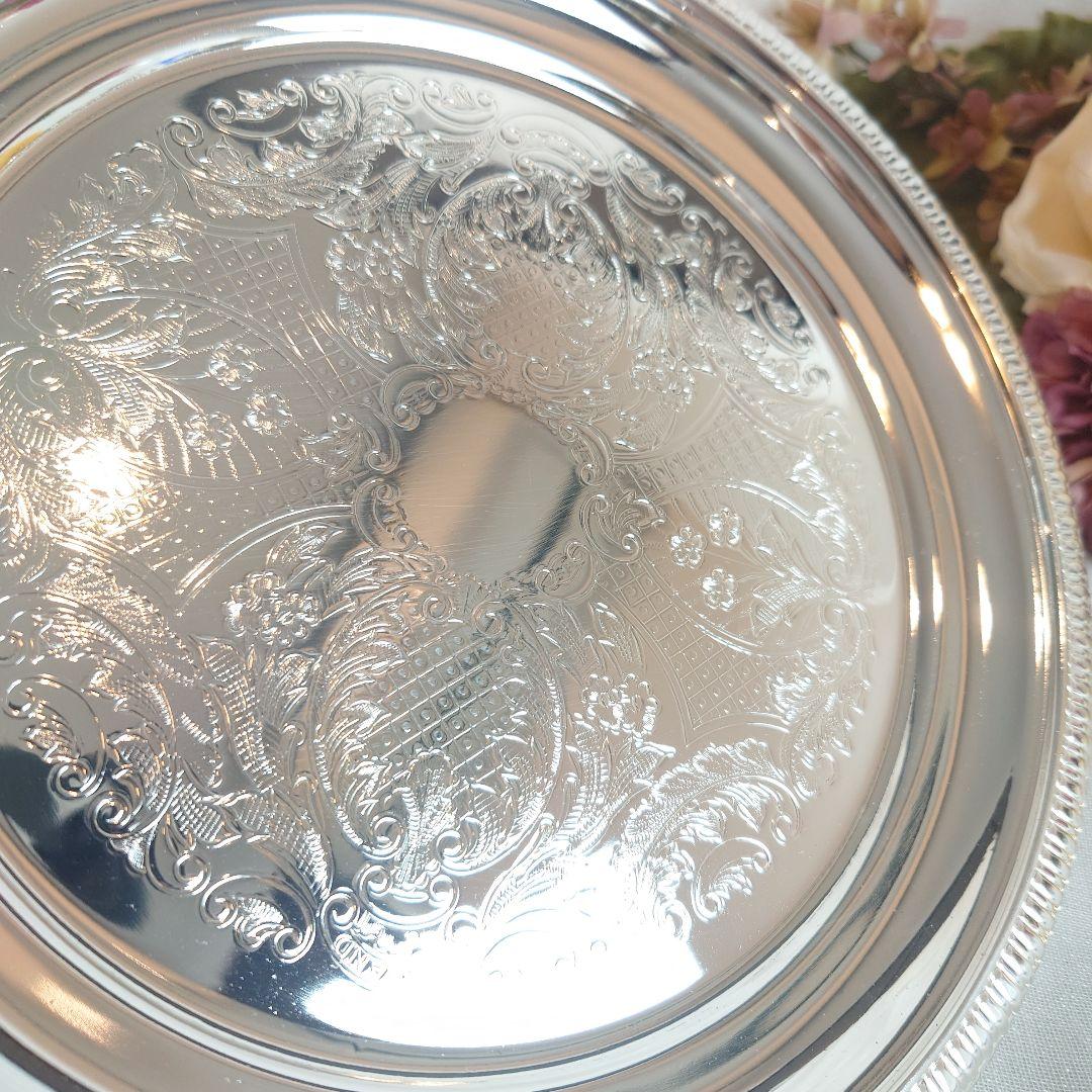 イギリス製　シルバープレート　シルバートレイ