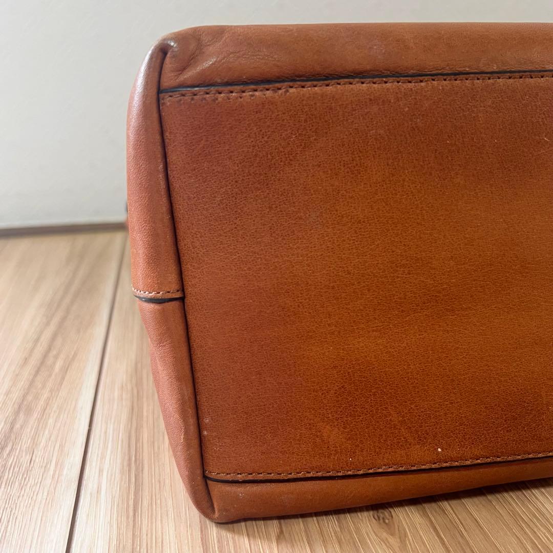 COACH コーチ レザーショルダーバッグ　A4 キャメルブラウン