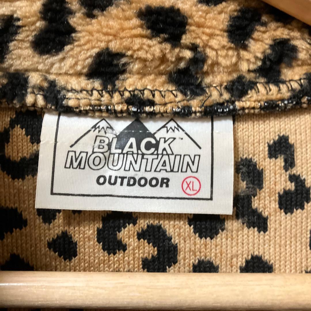 90s Black mountain ブラックマウンテン レオパード フリース