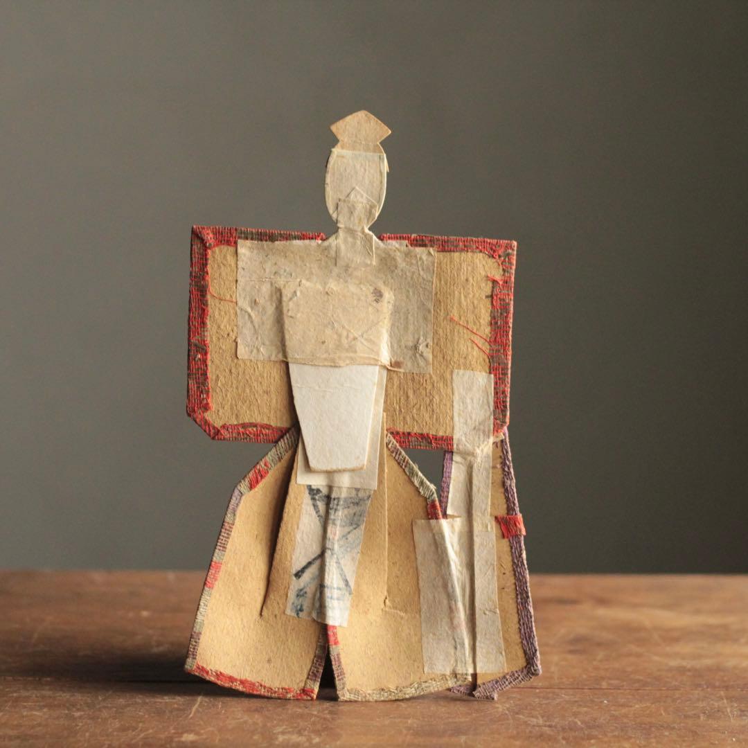 大正〜昭和頃 紙雛 No.2 立雛 雛人形 古道具 アンティーク