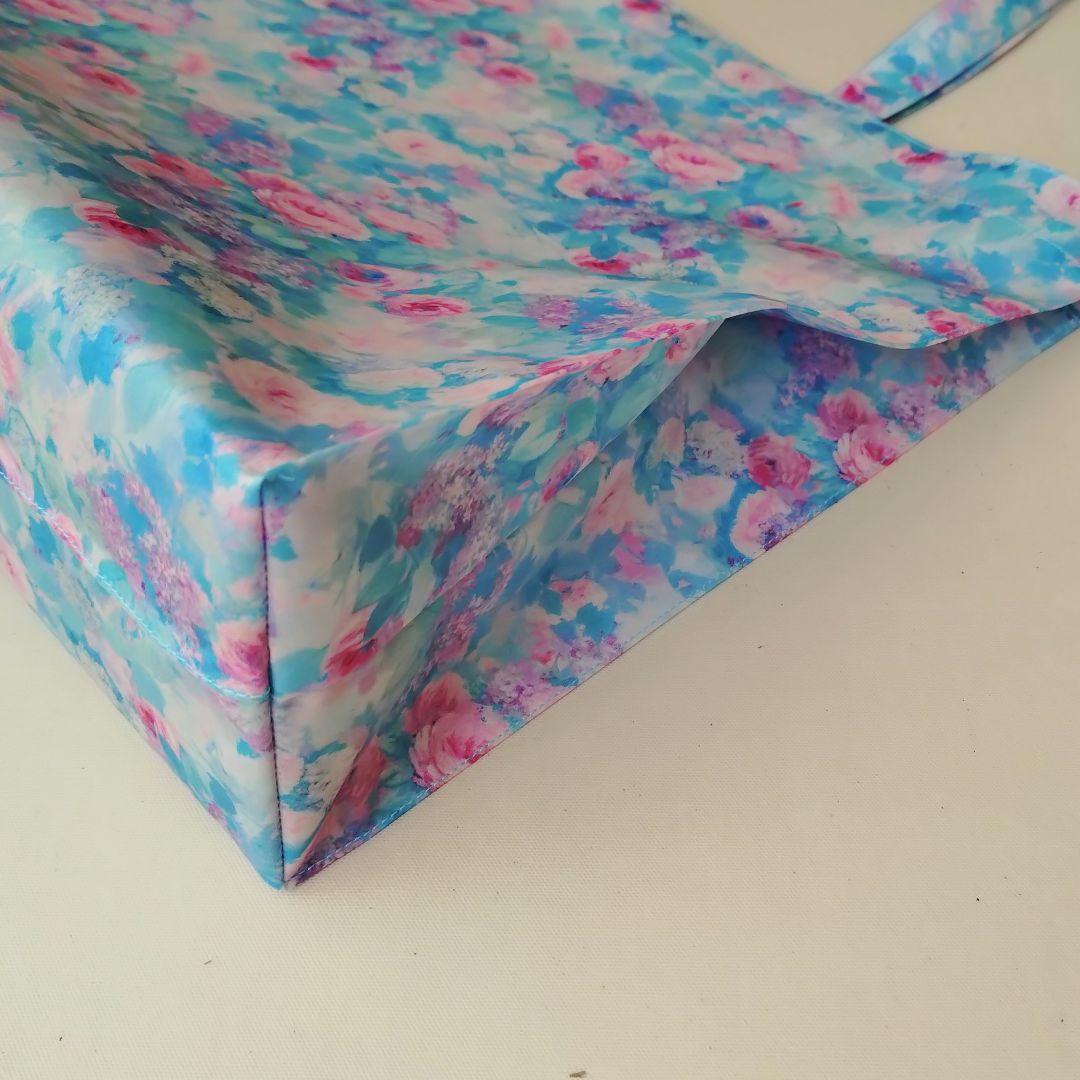 ふわふわ〈 リバティ 〉ラミネート・Ａ4横型紙袋型トートバッグ他