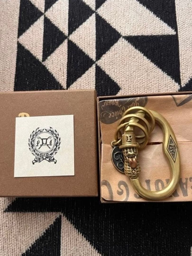 【PEANUTS & CO. ピーナッツカンパニー 】カラビナ真鍮キーホルダー★