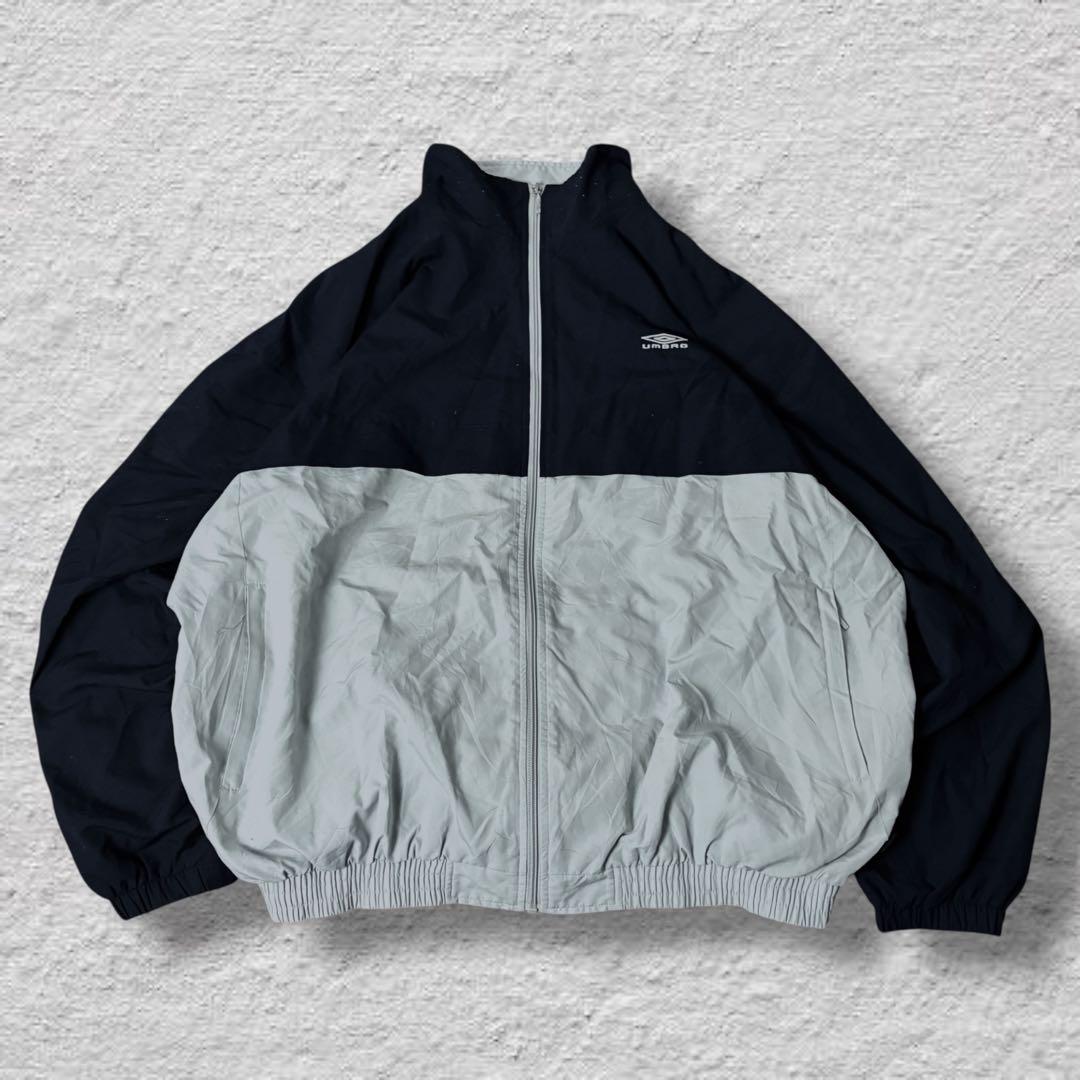 umbroアンブロナイロンジャケット90s古着vintageバイカラーネイビー