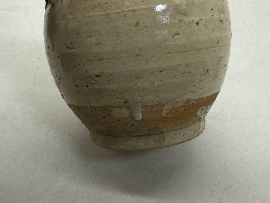 中国　宋時代　雙耳　白釉小壺　アンティーク　送料込み260202