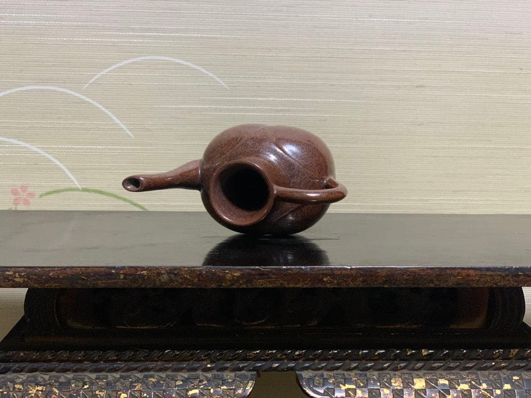 乌金釉 水差し 徳利 茶道具　燗瓶？　酒器？
