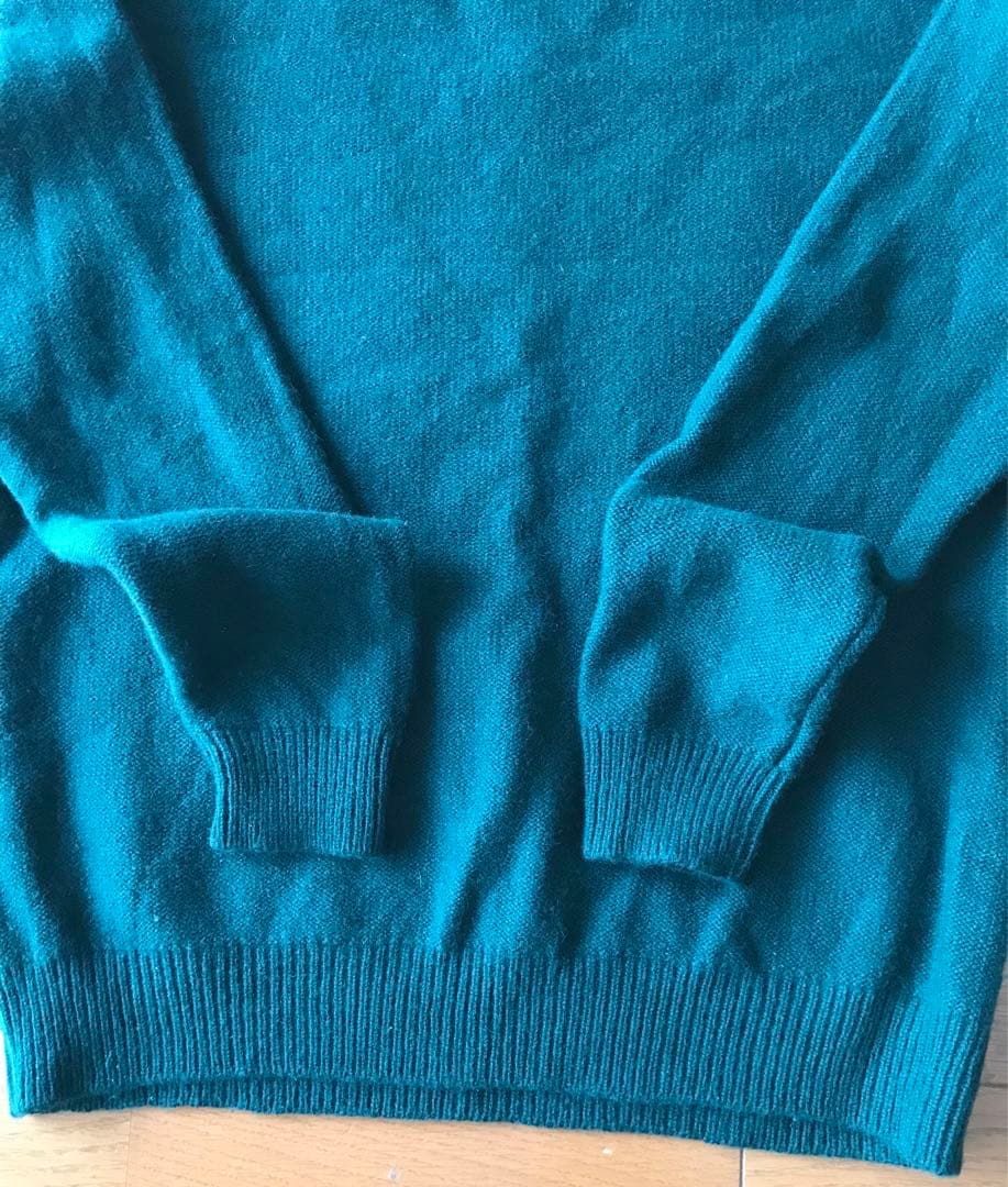 メゾンキツネ　ダークグリーン　Lサイズ　ニットセーター