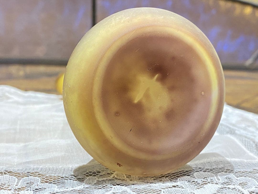 エミール•ガレ 一輪挿し 美術品 ホクシャ文 鶴首型 花瓶 アンティーク