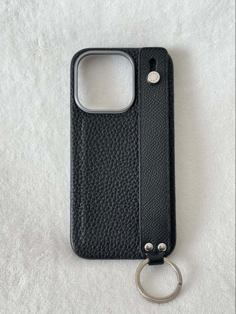 美品 ボナベンチュラ iPhone 15 Pro用レザーケース ブラック