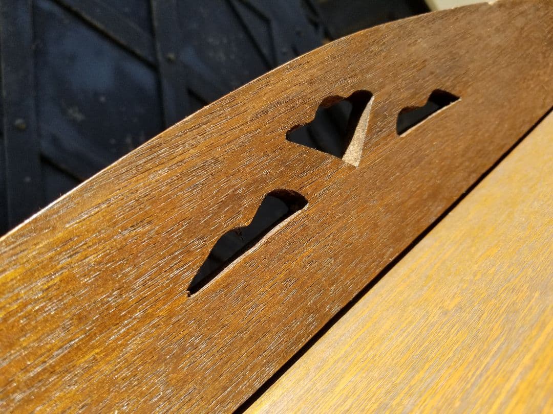 1960's　クサビ　透かし彫り　細工　飾り棚　オープン　ラック　シェルフ