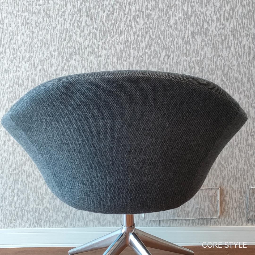 デザイナーズチェア　ラウンジチェア　グレー②