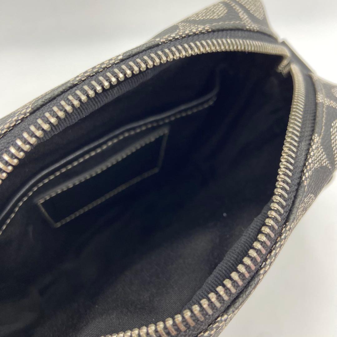 美品✨コーチ ショルダーバッグ F70078 ヘリテージ　シグネチャー ブラック