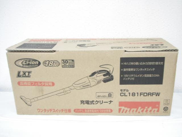 未使用品 マキタ 18V 充電式クリーナ CL181FDRFW