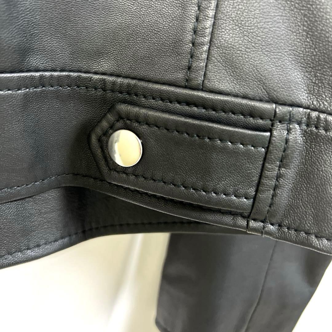 美品McGREGOR ライダースジャケット　革ジャン　レザージャケット　ブラック