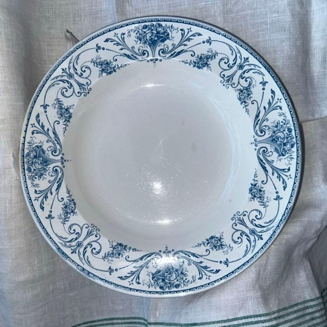  Boch ボッホ B.F.Kアンティーク スープ皿2枚セット