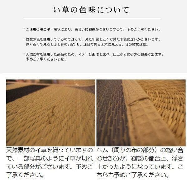 添島勲商店 国産 い草花ござ ラグマット 約174×174cm No925